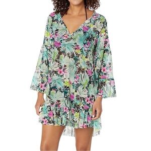 Profile by Gottex Women's Beautiful Day Mesh Tunic Coverup M Resort Vacation